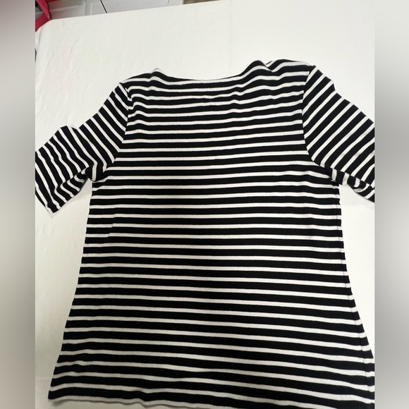 CHARTER CLUB BLACK AND WHITE PIMA COTTON SHORT SLEEVE TEE SHIRT. SIZE XL - Picture 5 of 7